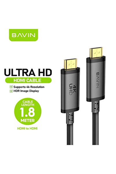 Bavin كابل HDMI عالي السرعة بدقة 4K يدعم تقنية 3D لجهاز Xiaomi Mi Box / PS5 ب...