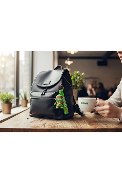 ÇERÇİ MELEK سلسلة مفاتيح على شكل سلحفاة النينجا / زينة للحقيبة - 6 سم