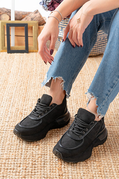 Mc vay Shoes Μοντέρνα ορθοπεδικά αθλητικά παπούτσια με κορδόνια από σουέτ με ειδική επικάλυψη σόλας, κομψά γυναικεία αθλητικά παπούτσια