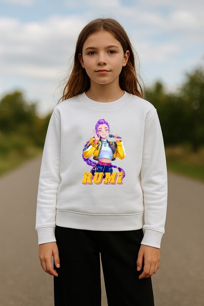 BLITZIST Kpop Demon Hunters Hunterix Demon Hunters Rumi Design Printed 3-Thread Sweatshirt