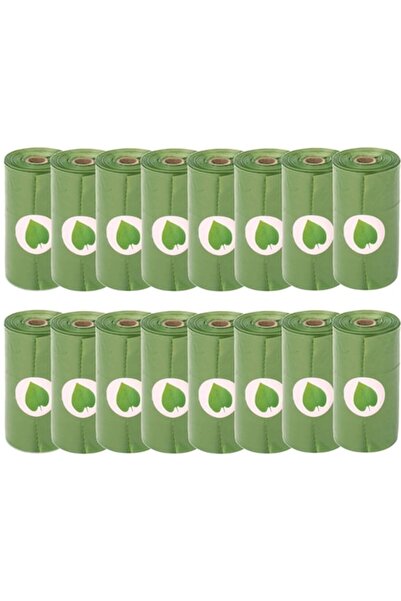 TrioStore Pungi igienice cu suport, 100% compostabile, maro pentru câini, 16 ...