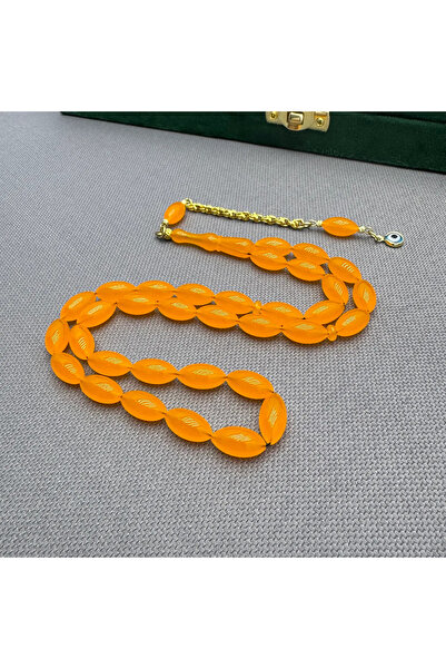 ASLAN Tesbih Damla Altın Kaplama Gümüş Zincir Detaylı Alman Bakalit Tespih