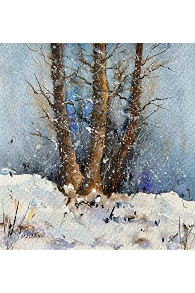 Pictura Hobby Târziu în noaptea de iarnă – Pictură pictată manual, dimensiune...