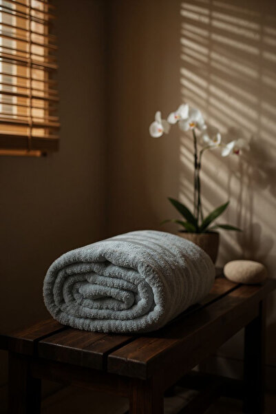 Ercahome tekstil 100% Cotton Dark Gray Very Stylish and Soft Bath Towel