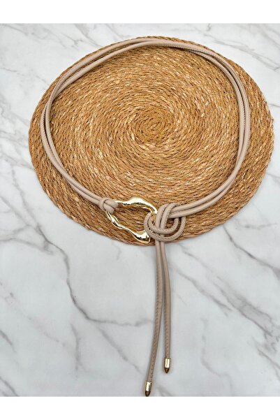 EMR Official Bej/Kordon Kemer,Kadın Kemeri, Kemer,Elbise Kemeri,Ceket Kemeri,...