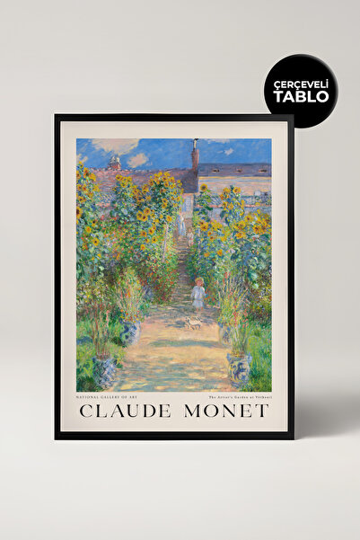 House Gorgeous Pictură înrămată de Claude Monet, Grădina Artiștilor din Vetheuil