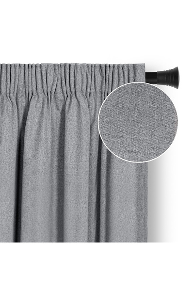 Five Store Draperie blackout cu rejansa multifunctionala, Kelme, densitate 200 g/m2, 140 x 250 cm, gri inchis