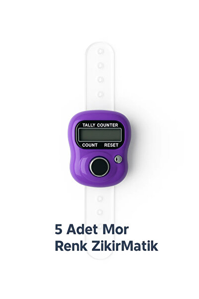 LookBuyTake 5 bucăți - Zikrmatik digital de culoare violet - Contor de rugăci...