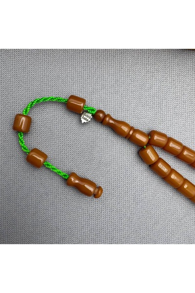 ASLAN Tesbih Şükrü BABA Usta İşçilikli Kapsül Kesim Sıkma Kehribar Tespih