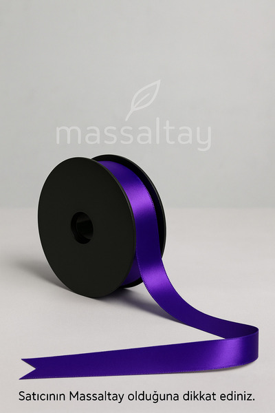 Massaltay Μωβ σατέν κορδέλα 3 εκ. – Γυαλιστερή διακοσμητική κορδέλα, υλικό συ...
