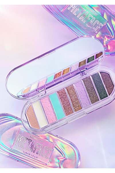 Catrice METAFACE Göz Farı Paleti C01,10 Renkli, Uzun Süre Kalıcı ve Çok Dokulu Farlar