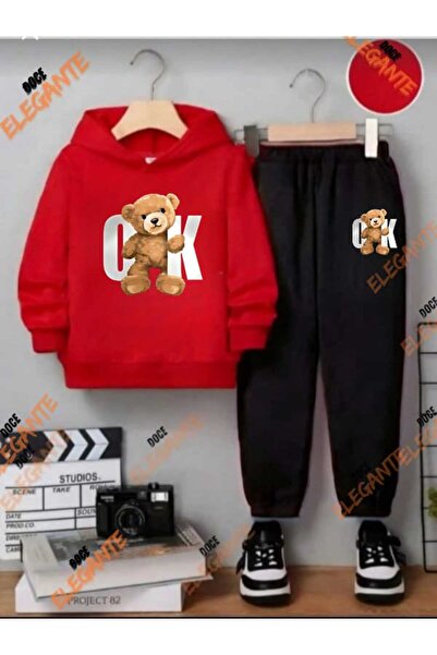 DOCE ELEGANTE OK BASKILI ÇOCUK EŞOFMAN TAKIMI