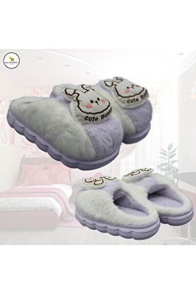 FOTOFUN Papuci pufoși și călduroși pentru copii - Model CuteBear, Verde, 28-29