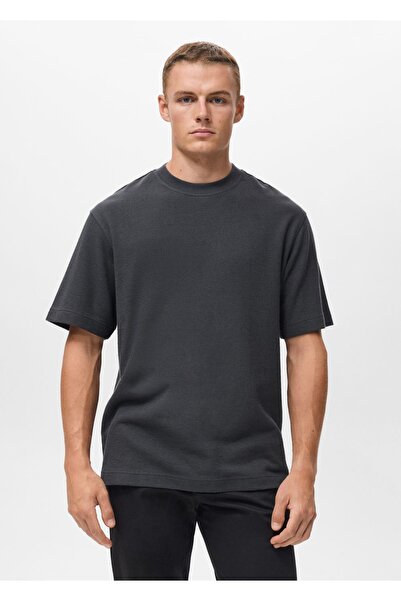 MANGO Man %100 pamuklu relaxed fit kalıplı tişört