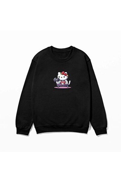 SVART WEAR Суитшърт с принт 100% памук Овърсайз Моден Забавен суитшърт с принт