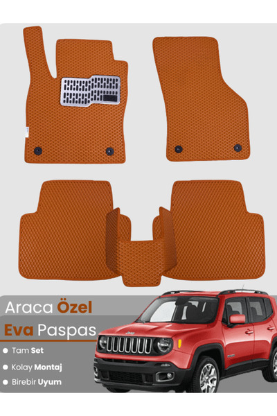 Genel Markalar JEEP RENEGADE (2014-2020) Uyumlu EVA Paspas Tam Set–Araca Özel...