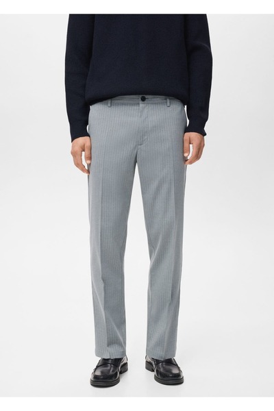 MANGO Man Çizgili dar kesim pantolon