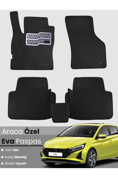 Guerrino HYUNDAİ i20 (2020-2025) Uyumlu EVA Paspas Tam Set–Araca Özel,Kolay M...