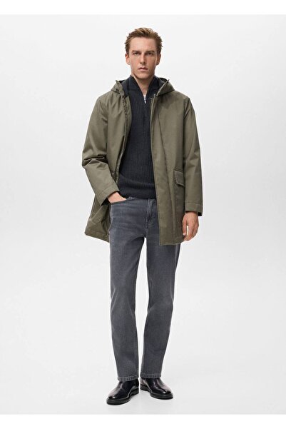 MANGO Man Su itici kapüşonlu kapitone parka