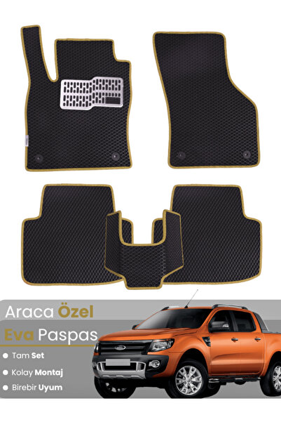 stiloto FORD RANGER (2012-2021) Uyumlu EVA Paspas Tam Set–Araca Özel,Su Geçir...