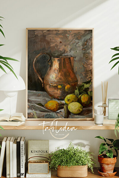 tablodea Vintage bakarni bokal i limunovi u uokvirenom posteru TD Pinterest S...