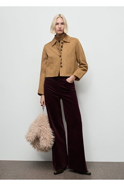 MANGO Woman Wide leg kadife jean