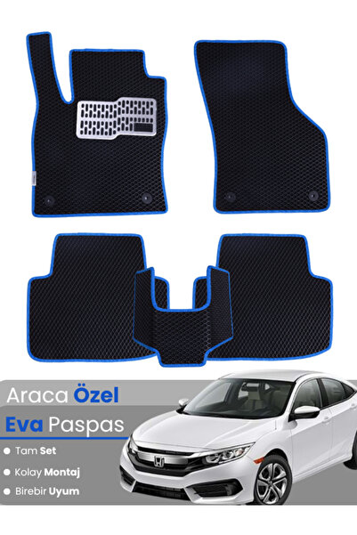 Genel Markalar HONDA CİVİC FC5 (2016-2021) Uyumlu EVA Paspas Tam Set–Araca Öz...