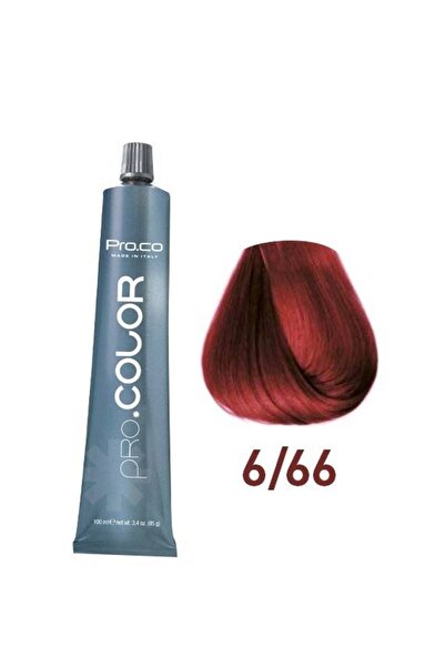Procolor Professional Hair Dye PRO.COLOR 100 ml - Pro.Co - 6/66 INTENSE RED