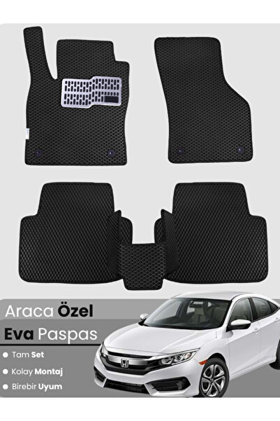 Genel Markalar HONDA CİVİC FC5 (2016-2021) Uyumlu EVA Paspas Tam Set–Araca Öz...