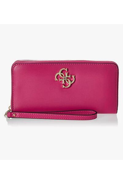 Guess Originals محفظة نويل كبيرة بسحاب للنساء، لون فوشيا