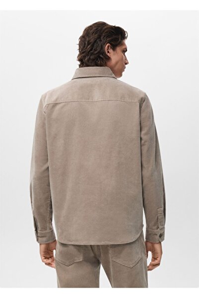 MANGO Man Fitilli kadife pamuklu gömlek ceket