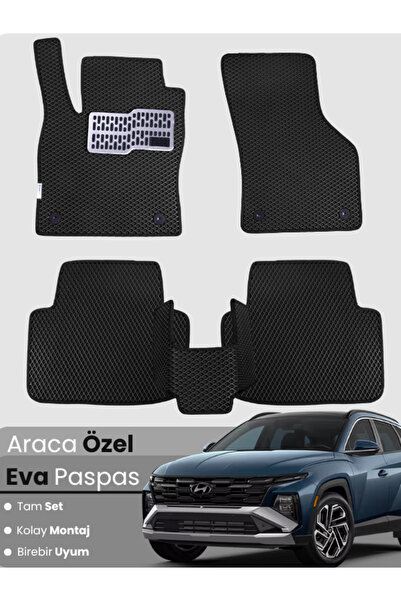 Genel Markalar HYUNDAİ TUCSON (2020-2025) Uyumlu EVA Paspas Tam Set–Araca Öze...