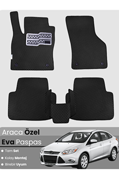 stiloto FORD FOCUS 3 (2011-2014) Uyumlu EVA Paspas Tam Set–Araca Özel,Su Geçi...
