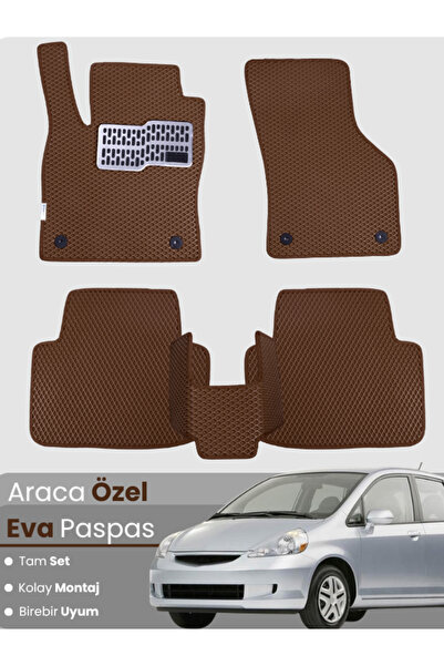 stiloto مجموعة كاملة من دواسات EVA متوافقة مع سيارة هوندا جاز هاتشباك (2002-2...