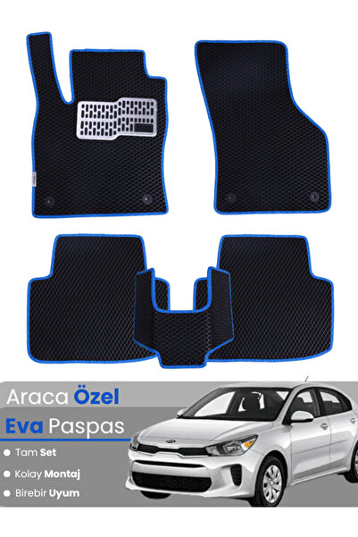 stiloto طقم كامل من دواسات EVA متوافقة مع سيارة كيا ريو (2018-2025) - مخصصة ل...