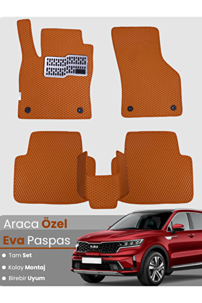 stiloto مجموعة كاملة من حصائر EVA متوافقة مع كيا سورينتو لـ 7 أشخاص (2015-202...