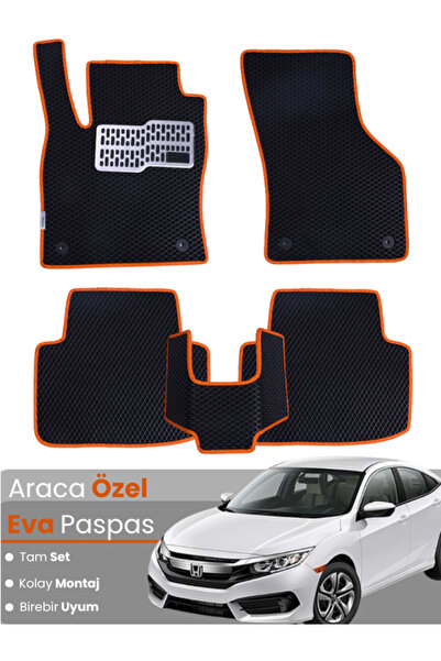 Genel Markalar HONDA CİVİC FC5 (2016-2021) Uyumlu EVA Paspas Tam Set–Araca Öz...