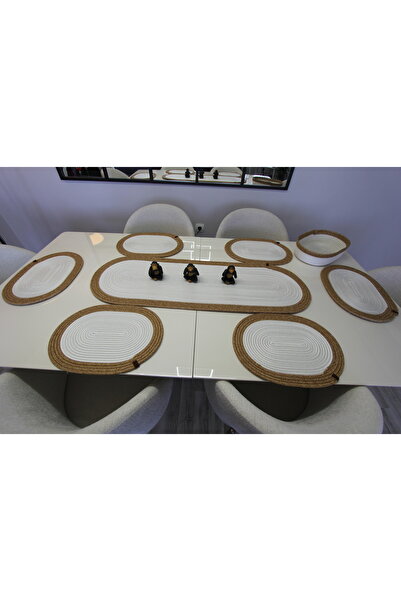 fa collection desing Wicker Jute Placemat Coaster Supla American Service Runner Basket and Cup Holder