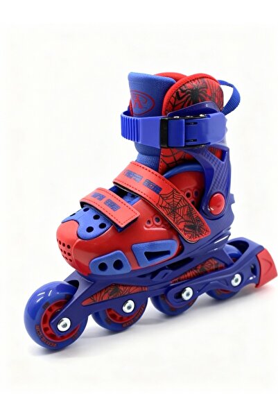 OEM Set Role Reglabile Pentru Copii Cu Pozitionarea Multipla A Rotilor – Spiderman, masura 29-33