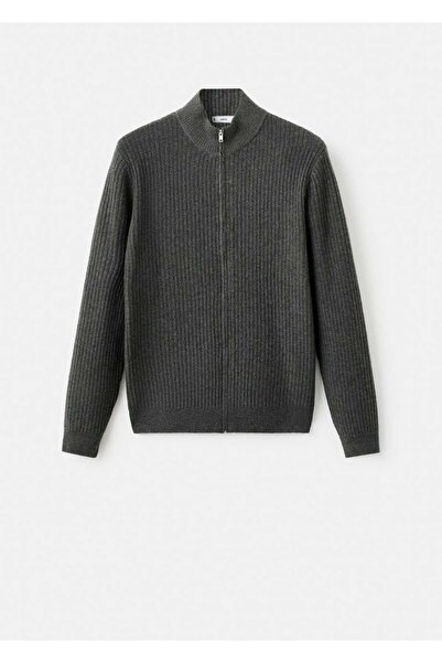 MANGO Man Ribana triko fermuarlı hırka