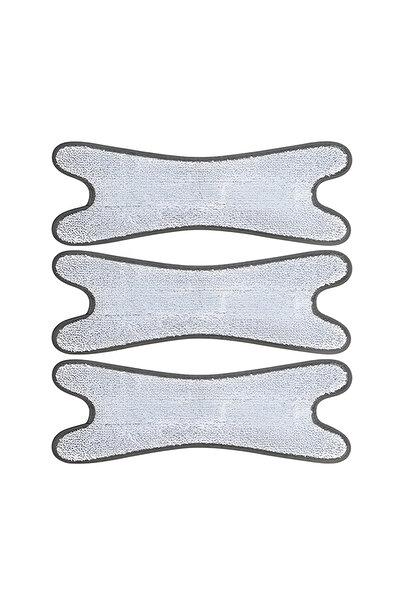 Teno Set of 3 Replacement Pads for Mop with X-Shaped Head, 360-degree rotation, 37 x 14 cm, grey