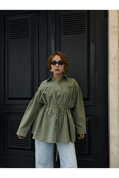 Bak'ap Premium Beli Adjustable Drawstring Poplin Hijab Shirt