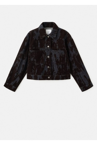 MANGO Woman Devoré denim ceket