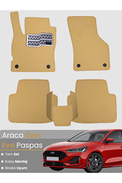 stiloto طقم دواسات EVA كامل متوافق مع فورد فوكس 4 هاتشباك (2019-2023) - مخصص ...