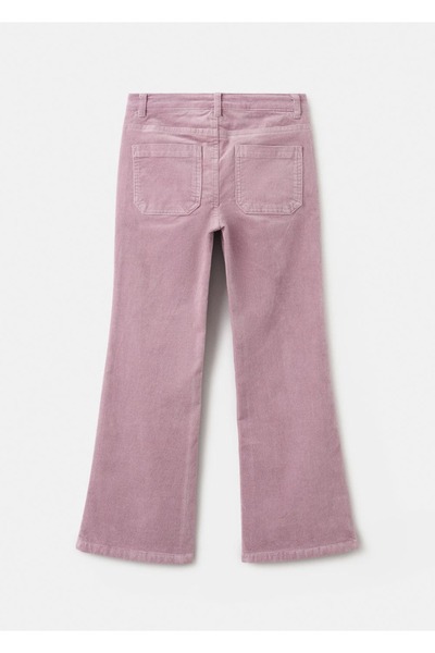 MANGO Kids Kadife görünümlü flare pantolon