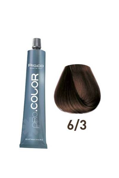 PROCO Vopsea de păr profesională PRO.COLOR 100ml - Pro.Co - 6/3 Castaniu auriu închis
