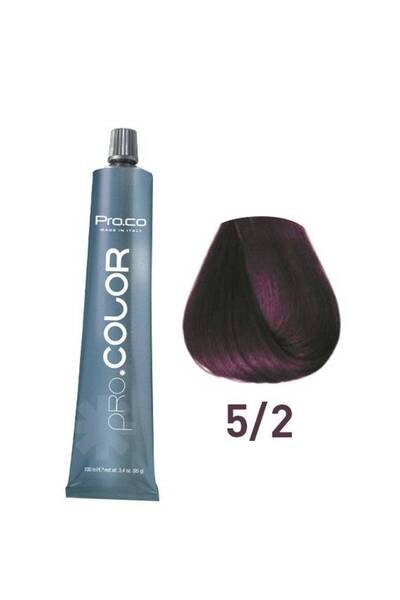 PROCO Vopsea de păr profesională PRO.COLOR 100 ml - Pro.Co - 5/2 ȘATEN DESCHIS VIOLET