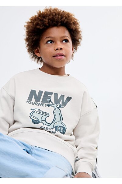 MANGO Kids Desenli pamuklu sweatshirt