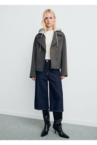 MANGO Woman Kombine kapüşonlu ceket