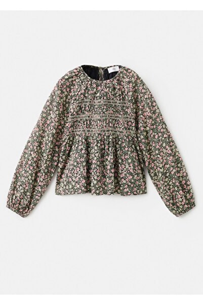 MANGO Kids Блуза с флорален принт